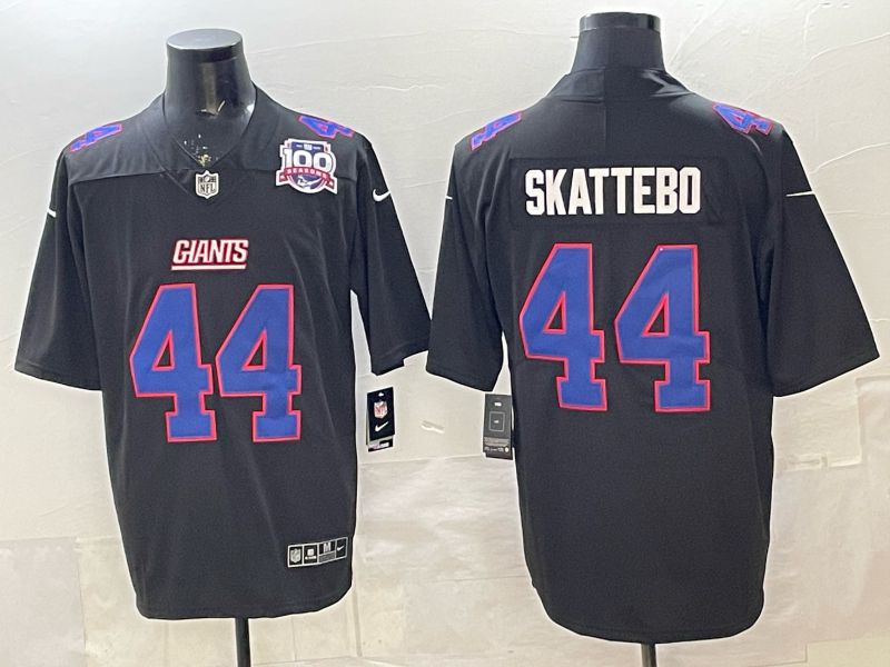 Men 2026 New York Giants #44 Skattebo black Limited Nike NFL Jersey style 03